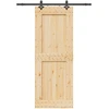 Slankios durys NARVIK Natūrali ir juoda 85 x 210 cm (152,5 cm)