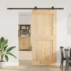 Slankios durys NARVIK Natūrali ir juoda 100 x 210 cm (213,5 cm)