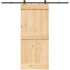 Slankios durys NARVIK Natūrali ir juoda 90 x 210 cm (213,5 cm)