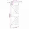 Slankios durys NARVIK 85 x 210 cm (152,5 cm) Natūrali ir juoda