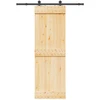 Slankios durys NARVIK Natūrali ir juoda 70 x 210 cm (152,5 cm)