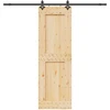 Slankios durys NARVIK Natūrali ir juoda 70 x 210 cm (213,5 cm)