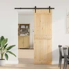 Slankios durys NARVIK Natūrali ir juoda 70 x 210 cm (152,5 cm)