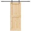 Slankios durys NARVIK Natūrali ir juoda 85 x 210 cm (213,5 cm)