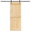 Slankios durys NARVIK Natūrali ir juoda 80 x 210 cm (213,5 cm)