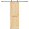 Slankios durys NARVIK Natūrali ir juoda 80 x 210 cm (213,5 cm)
