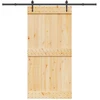 Slankios durys NARVIK Natūrali ir juoda 100 x 210 cm (213,5 cm)