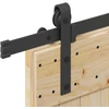 Slankios durys NARVIK Natūrali ir juoda 70 x 210 cm (152,5 cm)
