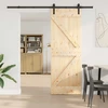 Slankios durys NARVIK Natūrali ir juoda 70 x 210 cm (213,5 cm)