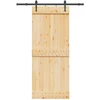 Slankios durys NARVIK Natūrali ir juoda 85 x 210 cm (152,5 cm)