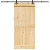 Slankios durys NARVIK Natūrali ir juoda 95 x 210 cm (213,5 cm)