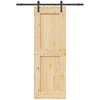 Slankios durys NARVIK Natūrali ir juoda 85 x 210 cm (152,5 cm)