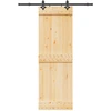 Slankios durys NARVIK Natūrali ir juoda 70 x 210 cm (152,5 cm)
