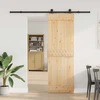 Slankios durys NARVIK Natūrali ir juoda 70 x 210 cm (213,5 cm)
