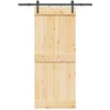 Slankios durys NARVIK Natūrali ir juoda 85 x 210 cm (152,5 cm)