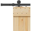 Slankios durys NARVIK Natūrali ir juoda 100 x 210 cm (213,5 cm)