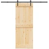 Slankios durys NARVIK Natūrali ir juoda 80 x 210 cm (213,5 cm)