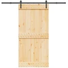 Slankios durys NARVIK Natūrali ir juoda 100 x 210 cm (213,5 cm)