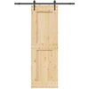 Slankios durys NARVIK Natūrali ir juoda 70 x 210 cm (152,5 cm)