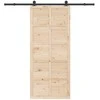 Slankios durys Natūrali 100 x 208 cm Pušies medienos masyvas