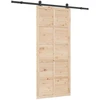 Slankios durys 100 x 208 cm Pušies medienos masyvas Natūrali