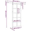 Slankios durys Natūrali 100 x 208 cm Pušies medienos masyvas