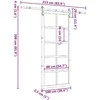 Slankios durys Natūrali 100 x 208 cm Pušies medienos masyvas