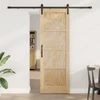 Slankios durys Natūrali 73,5 x 211 cm Pušies medienos masyvas