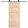 Slankios durys 80 x 208 cm Pušies medienos masyvas Natūrali