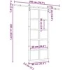 Slankios durys Natūrali 80 x 208 cm Pušies medienos masyvas