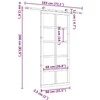 Slankios durys 80 x 208 cm Pušies medienos masyvas Natūrali