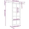 Slankios durys 80 x 208 cm Pušies medienos masyvas Natūrali