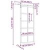 Slankios durys Natūrali 80 x 208 cm Pušies medienos masyvas