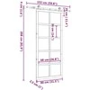 Slankios durys 80 x 208 cm Pušies medienos masyvas Natūrali