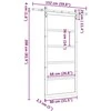 Slankios durys Natūrali 80 x 208 cm Pušies medienos masyvas