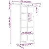 Slankios durys 80 x 208 cm Pušies medienos masyvas Natūrali
