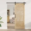 Slankios durys Natūrali 83 x 211 cm Pušies medienos masyvas