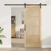 Slankios durys Natūrali 86 x 211 cm Pušies medienos masyvas