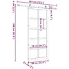 Slankios durys 90 x 208 cm Pušies medienos masyvas Natūrali