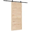 Slankios durys 90 x 208 cm Pušies medienos masyvas Natūrali