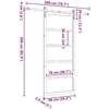 Slankios durys 90 x 208 cm Pušies medienos masyvas Natūrali