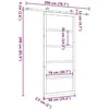 Slankios durys 90 x 208 cm Pušies medienos masyvas Natūrali