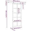 Slankios durys 90 x 208 cm Pušies medienos masyvas Natūrali