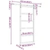 Slankios durys 90 x 208 cm Pušies medienos masyvas Natūrali