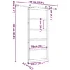 Slankios durys 90 x 208 cm Pušies medienos masyvas Natūrali