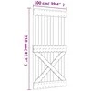 Slankios durys Natūrali ir Balta 100 x 210 cm