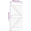 Slankios durys Natūrali ir Balta 100 x 210 cm