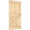 Slankios durys 100 x 210 cm Natūrali ir Balta