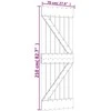 Slankios durys Natūrali ir Balta 70 x 210 cm