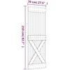 Slankios durys 70 x 210 cm Natūrali ir Balta
